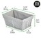 mDesign Medium Chicken Wire Storage Basket, Fabric Liner, 2 Pack, White/Gray